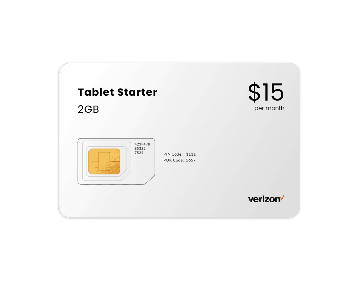 Trucking Tablet Starter Data Plan with SIM shown