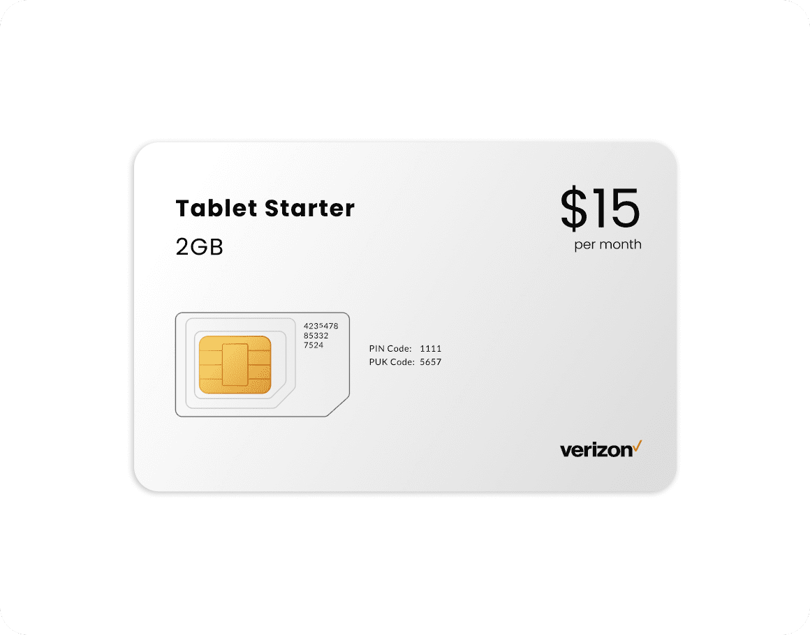 Trucking Tablet Starter Data Plan with SIM shown.