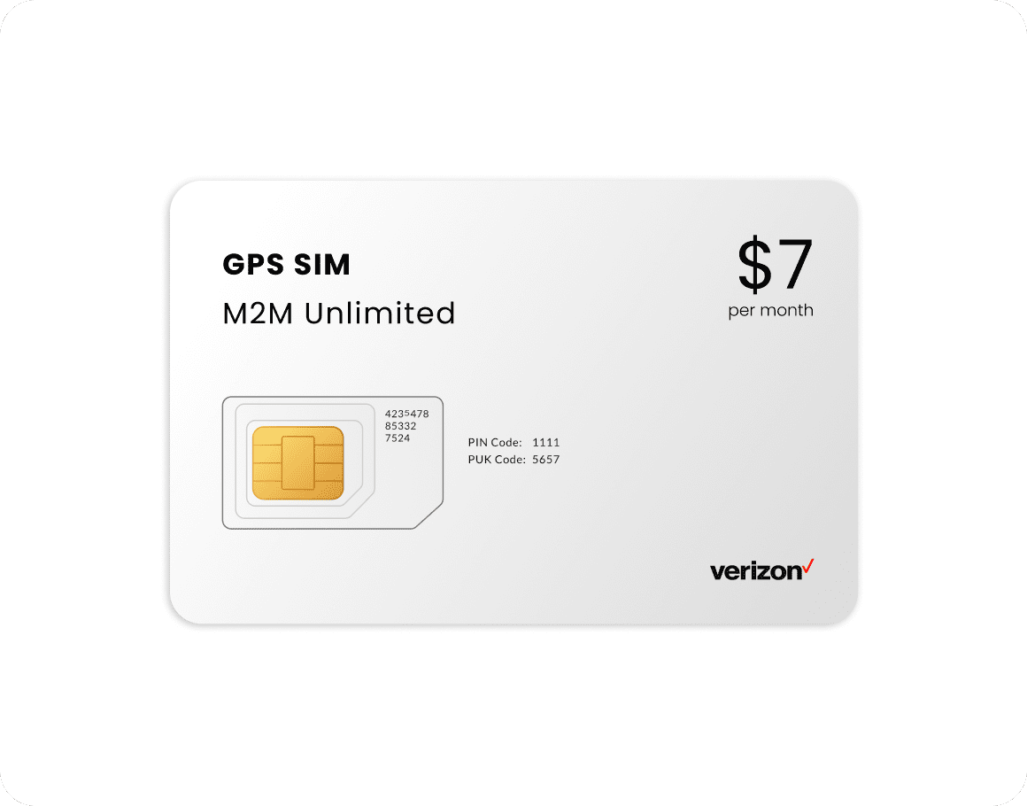 GPS tracker Verizon SIM card