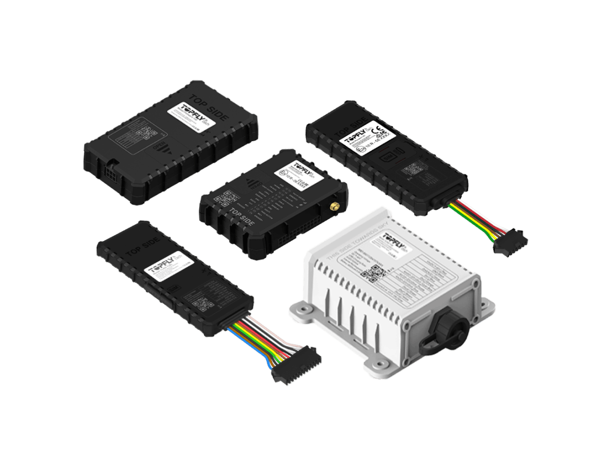 Hardwired GPS trackers shown