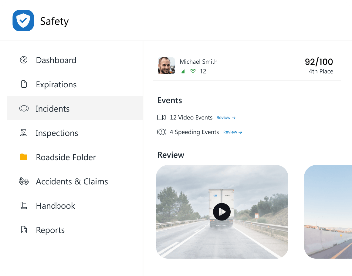 Safety software incident review screenshot