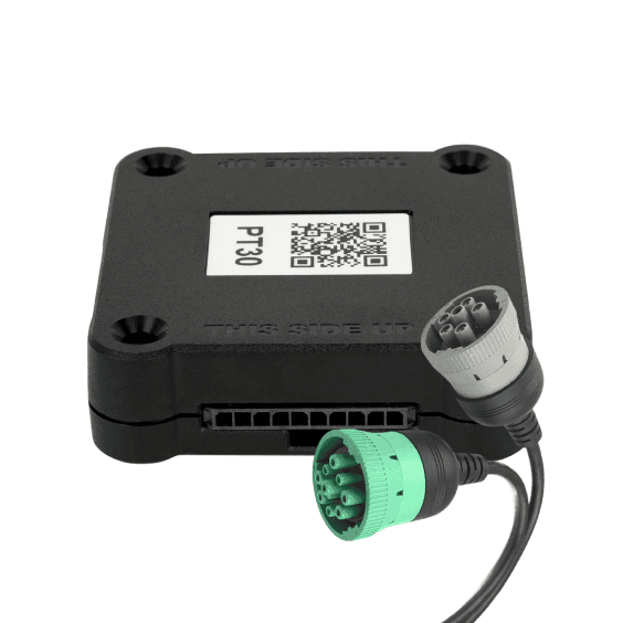 Pacific Track PT-30 ELD shown with 9-pin and 6-pin cables